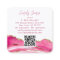 Trendy Modern Pink Script Agate QR Code