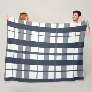 Trendy Modern plaid Fleece Blanket