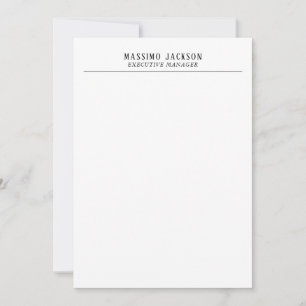 Trendy Modern Plain Black & White Professional Card