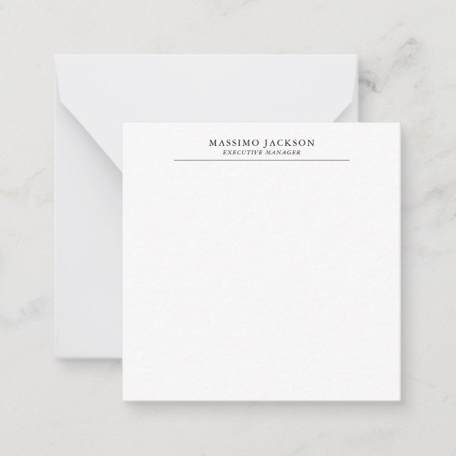 Trendy Modern Plain Black & White Professional Card (Front)