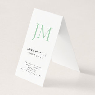 Trendy modern plain simple professional monogram business card