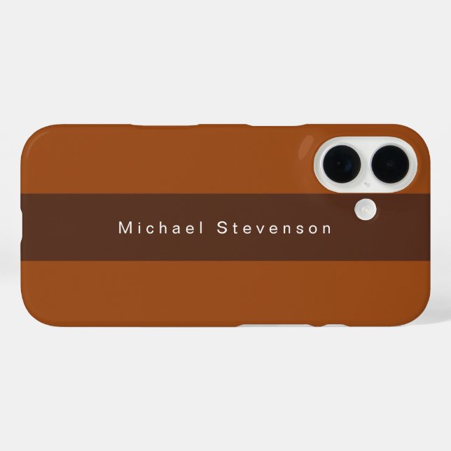Trendy Modern Professional Brown Case-Mate iPhone Case (Back (Horizontal))