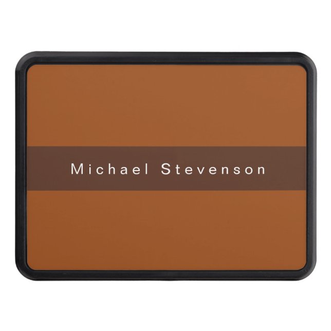 Trendy Modern Professional Brown Trailer Hitch Cover (Front)
