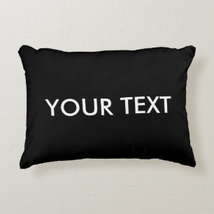 Trendy Modern Professional Custom Brand Name Black Accent Pillow