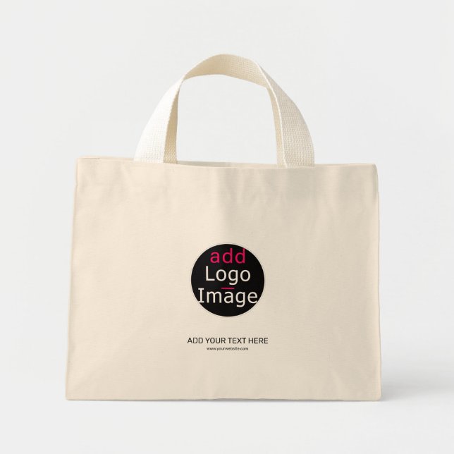 Trendy Modern Professional Customizable Business  Mini Tote Bag (Front)