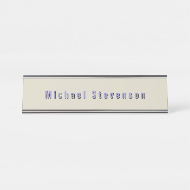 Trendy Modern Professional  Desk Name Plate (Front)