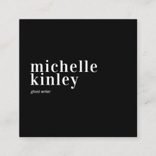 Trendy modern professional elegant networking square business card