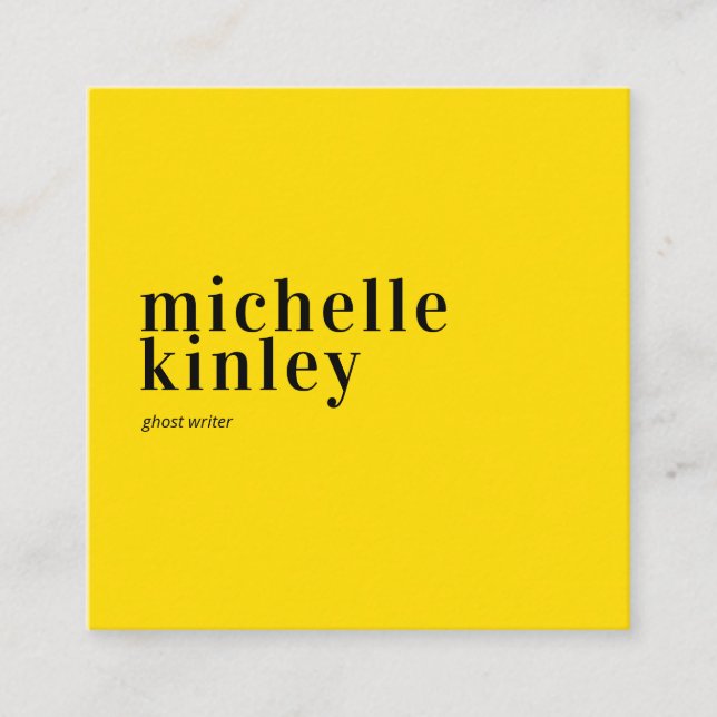 Trendy modern professional elegant networking square business card (Front)