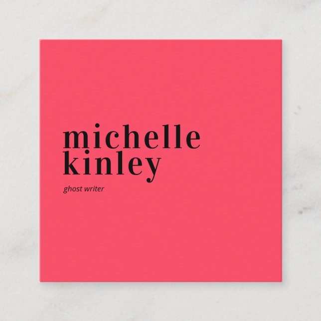 Trendy modern professional elegant networking square business card (Front)