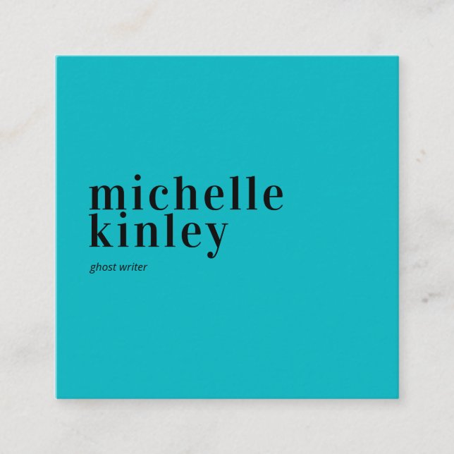 Trendy modern professional elegant networking square business card (Front)