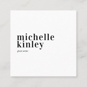 Trendy modern professional elegant networking square business card