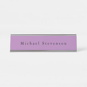 Trendy Modern Professional Lavender Colour Desk Name Plate