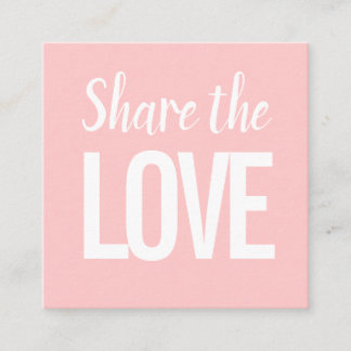 Trendy modern refer a friend pink business card