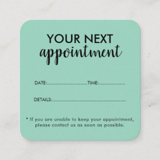 Trendy Modern Salon Appointment Reminder Card