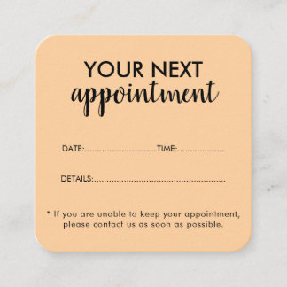 Trendy Modern Salon Appointment Reminder Card