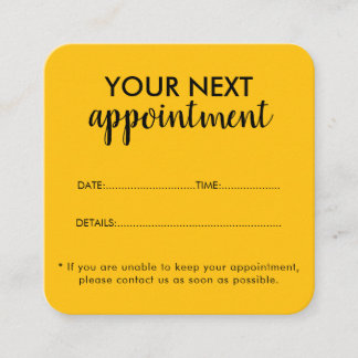 Trendy Modern Salon Appointment Reminder Card