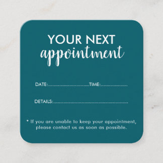 Trendy Modern Salon Appointment Reminder Card