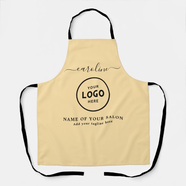  Trendy Modern Salon Logo Apron (Front)