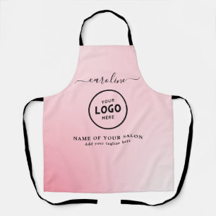 Trendy Modern Salon Logo Apron