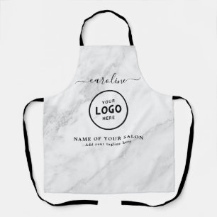 Trendy Modern Salon Logo Apron