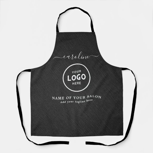  Trendy Modern Salon Logo Apron (Front)