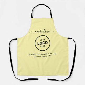Trendy Modern Salon Logo Apron