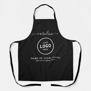 Trendy Modern Salon Logo Apron