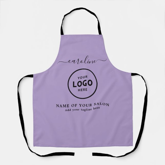  Trendy Modern Salon Logo Apron (Front)