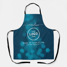 Trendy Modern Salon Logo Apron