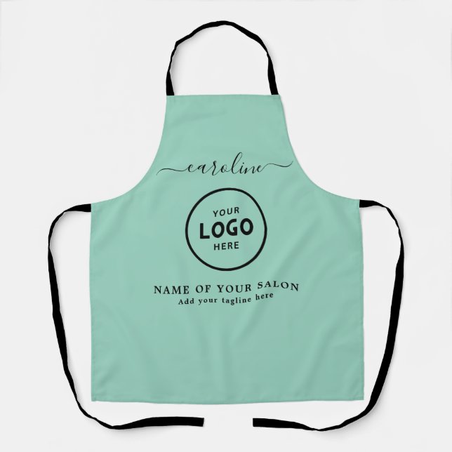  Trendy Modern Salon Logo Apron (Front)