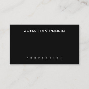 Trendy Modern Simple Elegant Black White Template Business Card