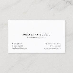 Trendy Modern Simple Elegant Professional Custom Business Card
