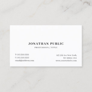 Trendy Modern Simple Elegant Professional Custom Business Card