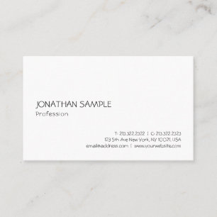 Trendy Modern Simple Elegant Template Professional Business Card