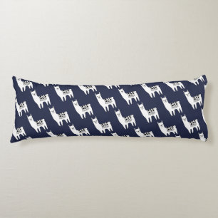 Trendy Modern Sketchy Aztec Llamas Body Pillow