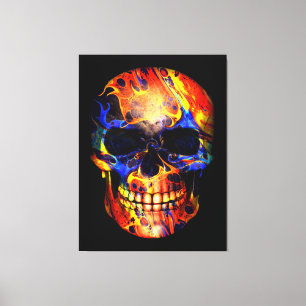TRENDY MODERN SKULL COLORFUL ART ABSTRACT  CANVAS PRINT