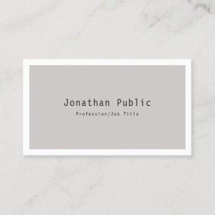 Trendy Modern Sophisticated Minimalist Template Business Card