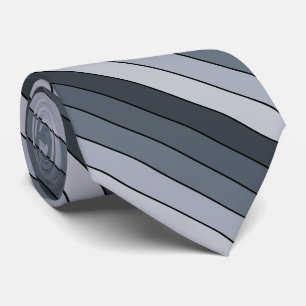 Trendy Modern Space Grey Stripes Tie