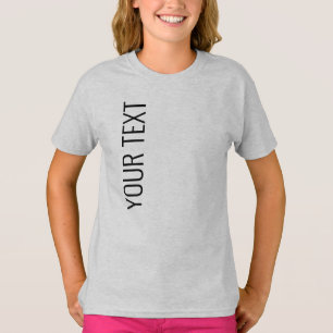 Trendy Modern Stylish Big Large Font Kids Girls T-Shirt