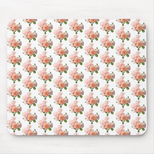 Trendy Modern Template Elegant Roses Design Mouse Pad (Front)