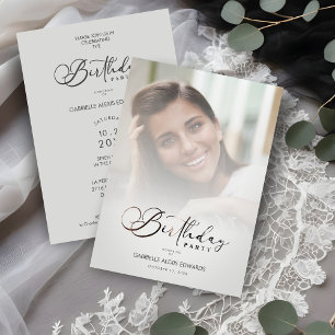 Trendy Modern Transparency Overlay Vellum Effect  Invitation