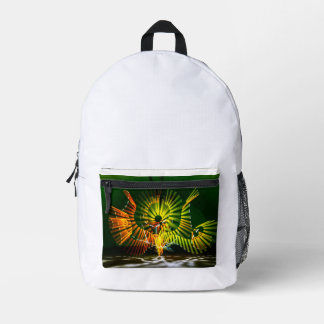 Trendy Modern Typography Monogram  Printed Backpack