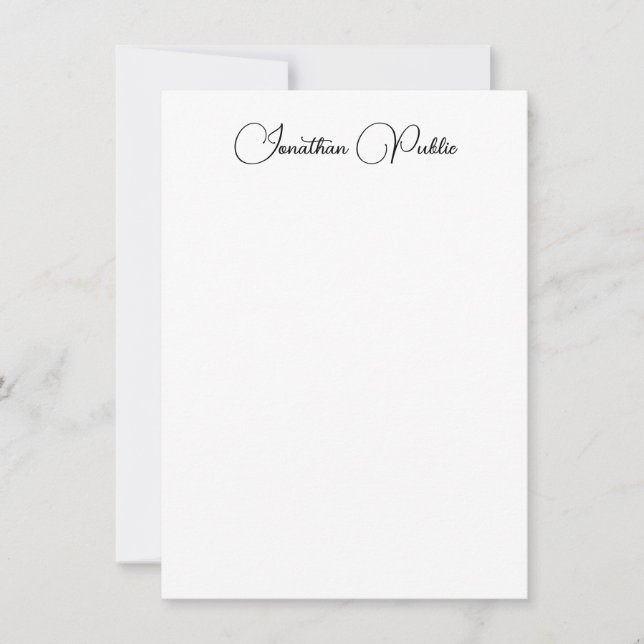 Trendy Modern Vertical Template Calligraphy (Front)