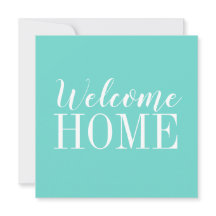 Trendy modern welcome home greeting card