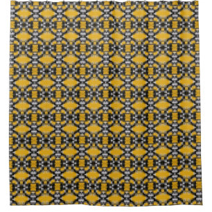 Trendy Modern Yellow Black Mosaic Pattern