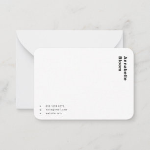 Trendy Monochrome Modern Minimal Black and White Card
