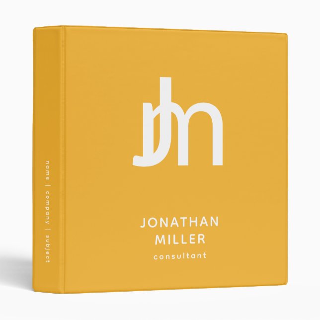 Trendy Monogram Binder with Customizable Spine (Front/Spine)