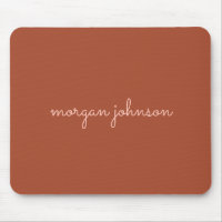Trendy Monogram | Burnt Orange + Blush Script Name