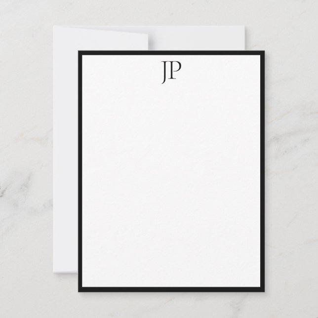 Trendy Monogram Handwritten Script Text Template (Front)