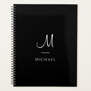 Trendy Monogram Initial Letter Elegant Template Planner